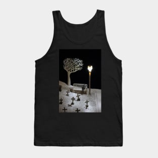 Paper craft lonely Churchyard book sculpture Tank Top